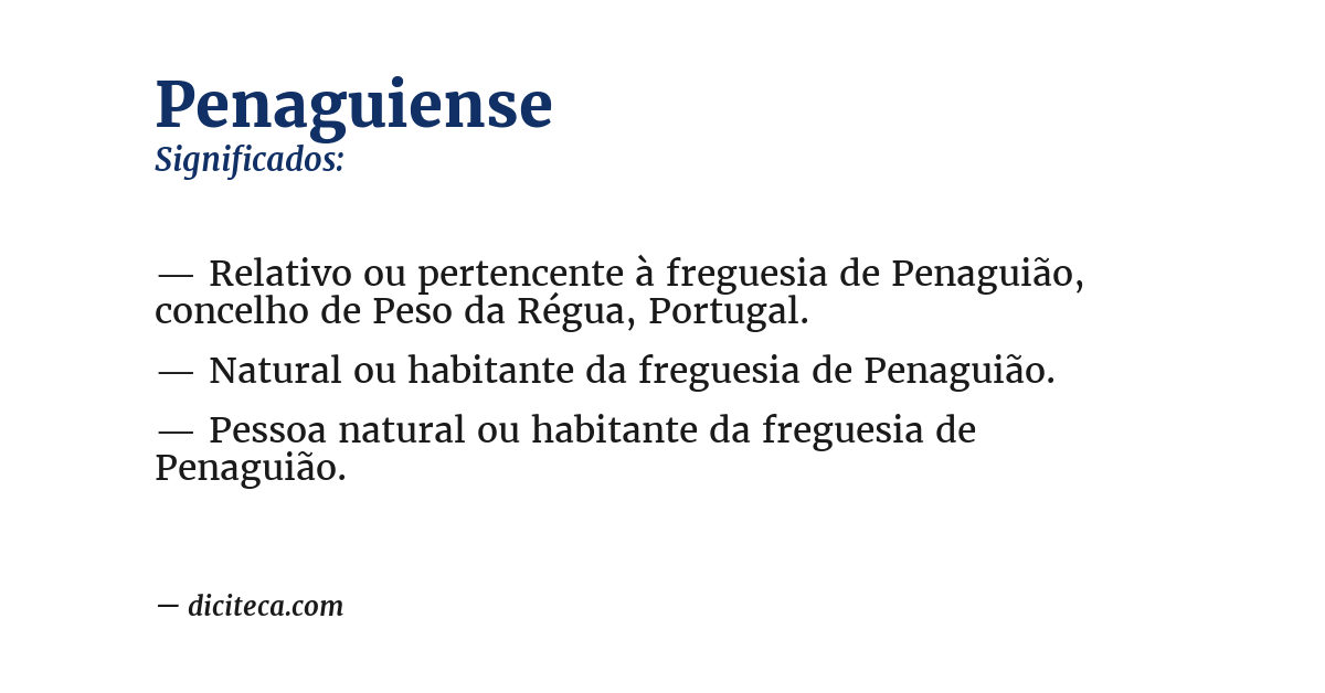 Significado de penaguiense