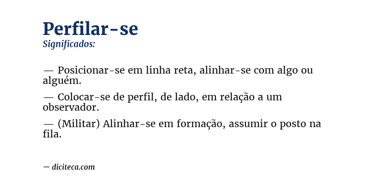 Significado de perfilar-se