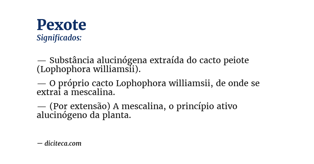Significado de pexote