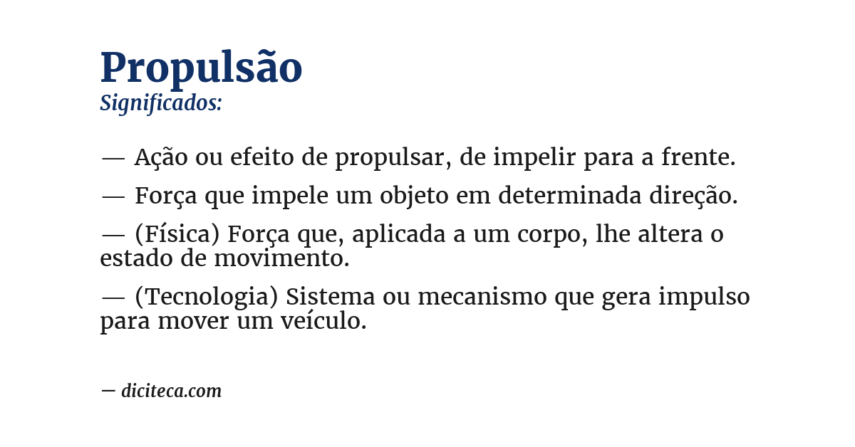 Significado de propulsão