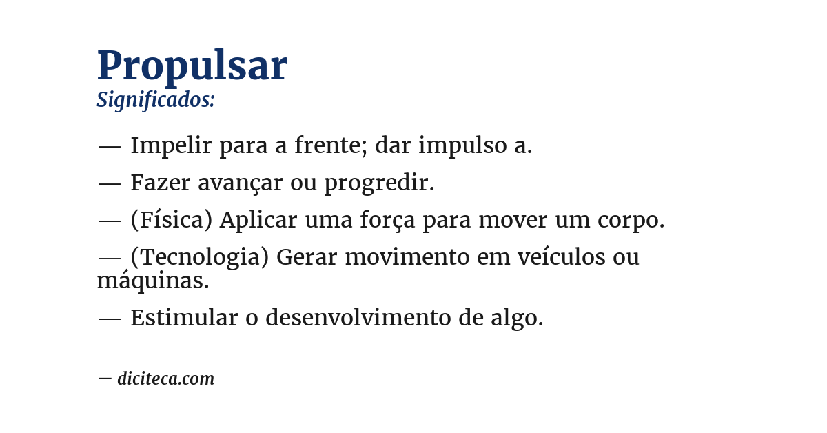 Significado de propulsar