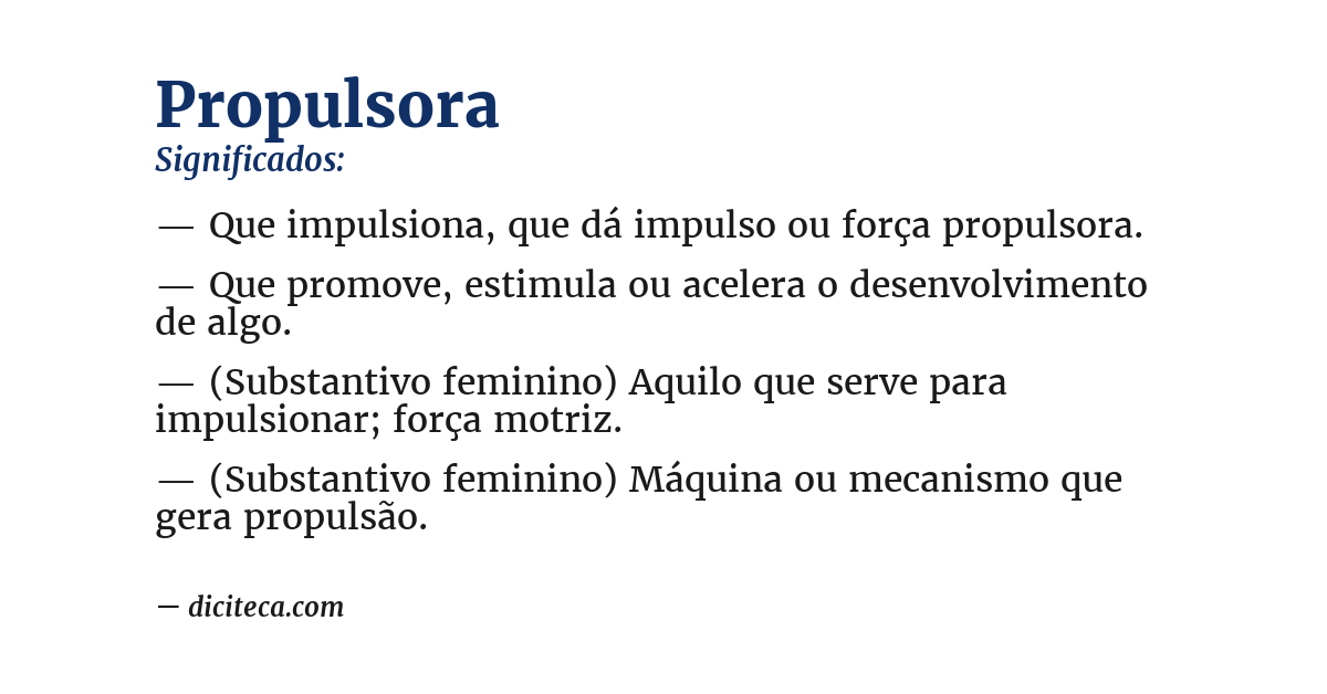 Significado de propulsora