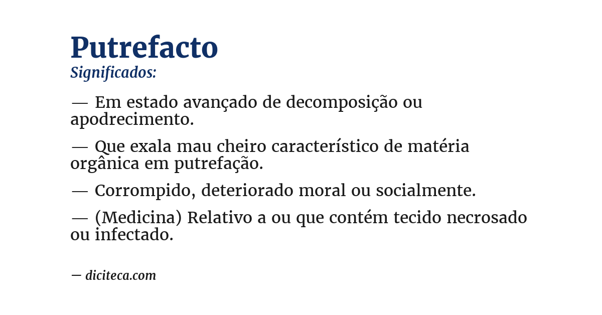 Significado de putrefacto