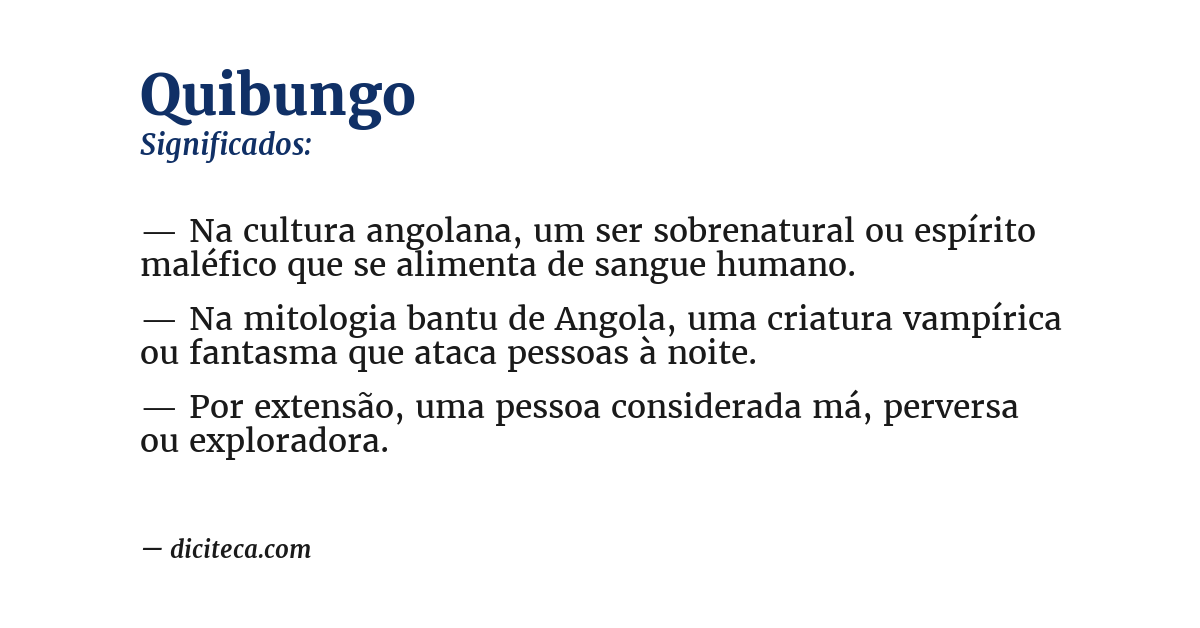 Significado de quibungo