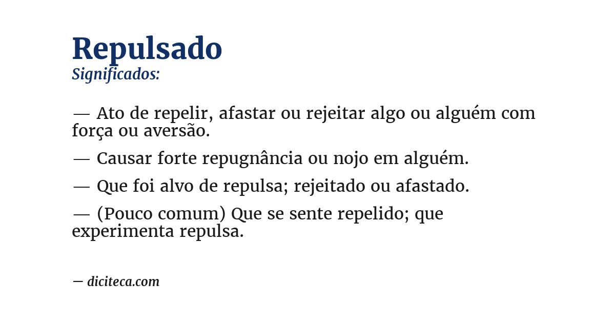 Significado de repulsado