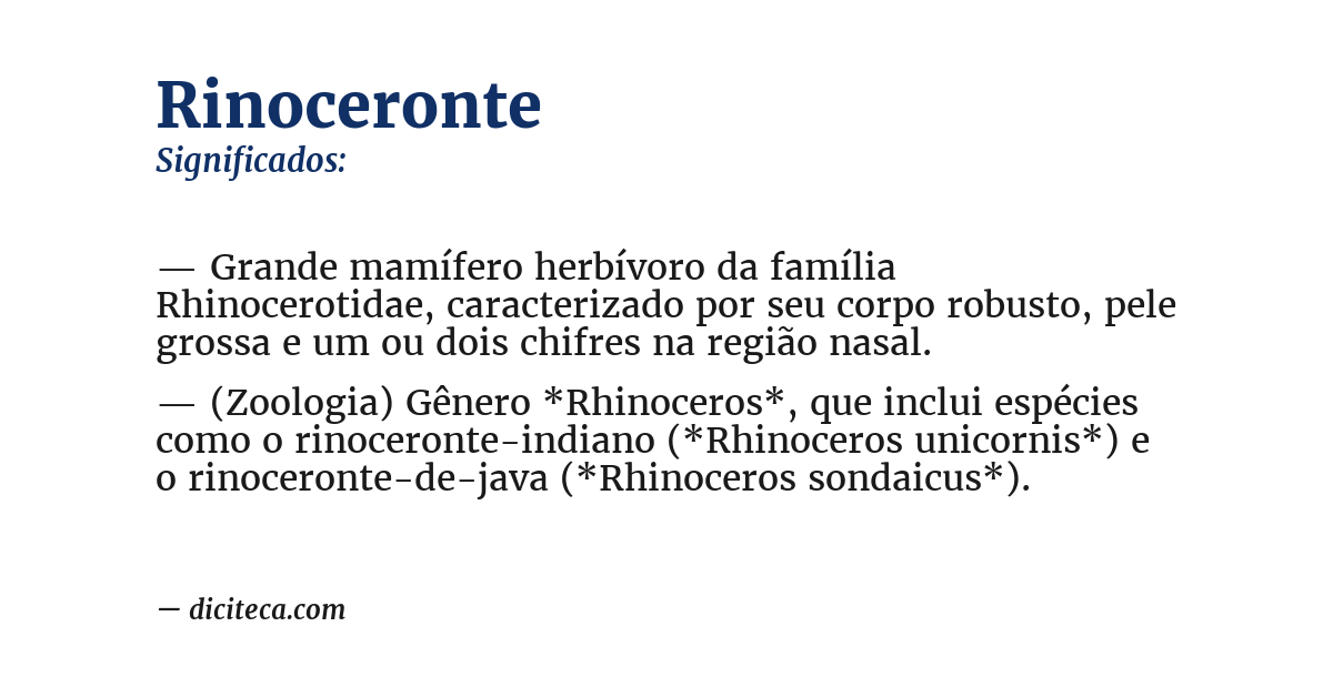 Significado de rinoceronte