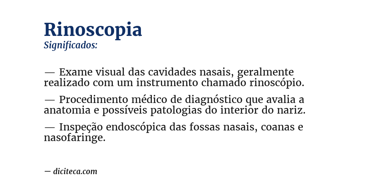 Significado de rinoscopia