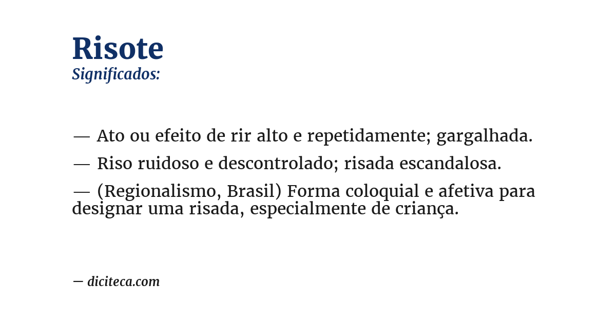 Significado de risote
