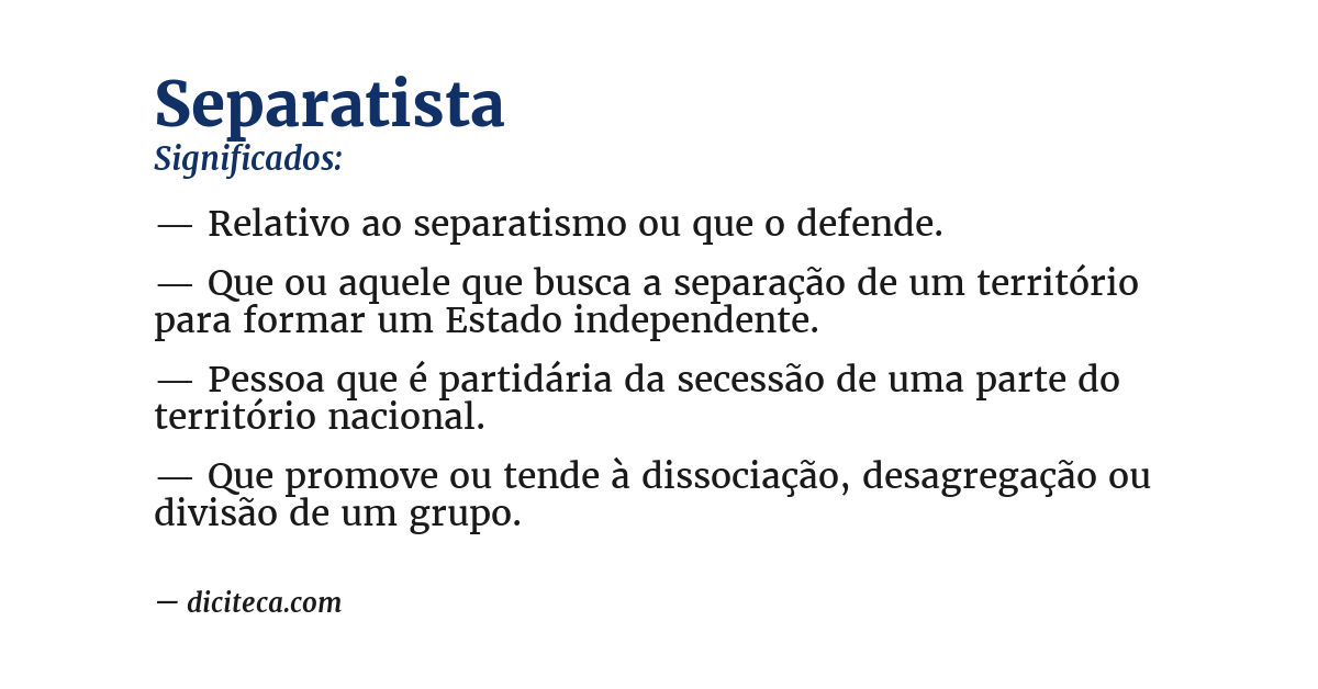Significado de separatista