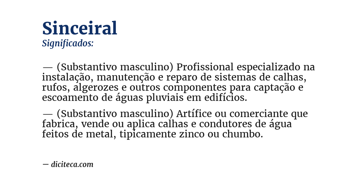 Significado de sinceiral