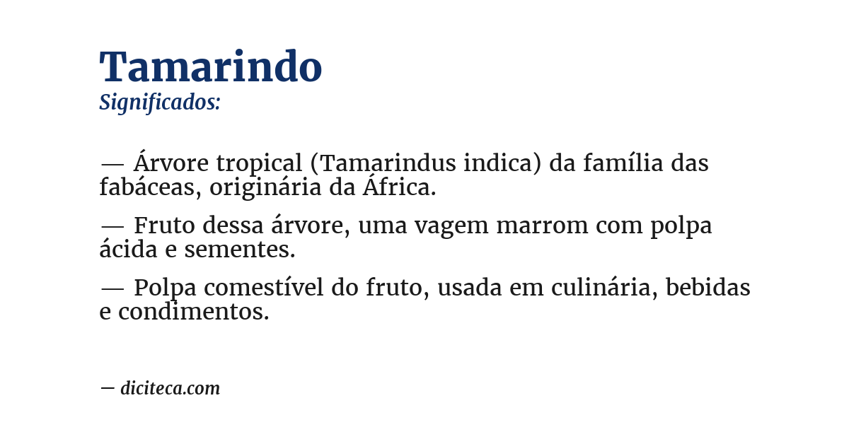 Significado de tamarindo