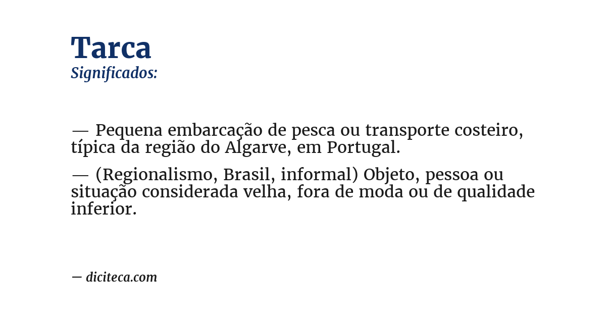 Significado de tarca