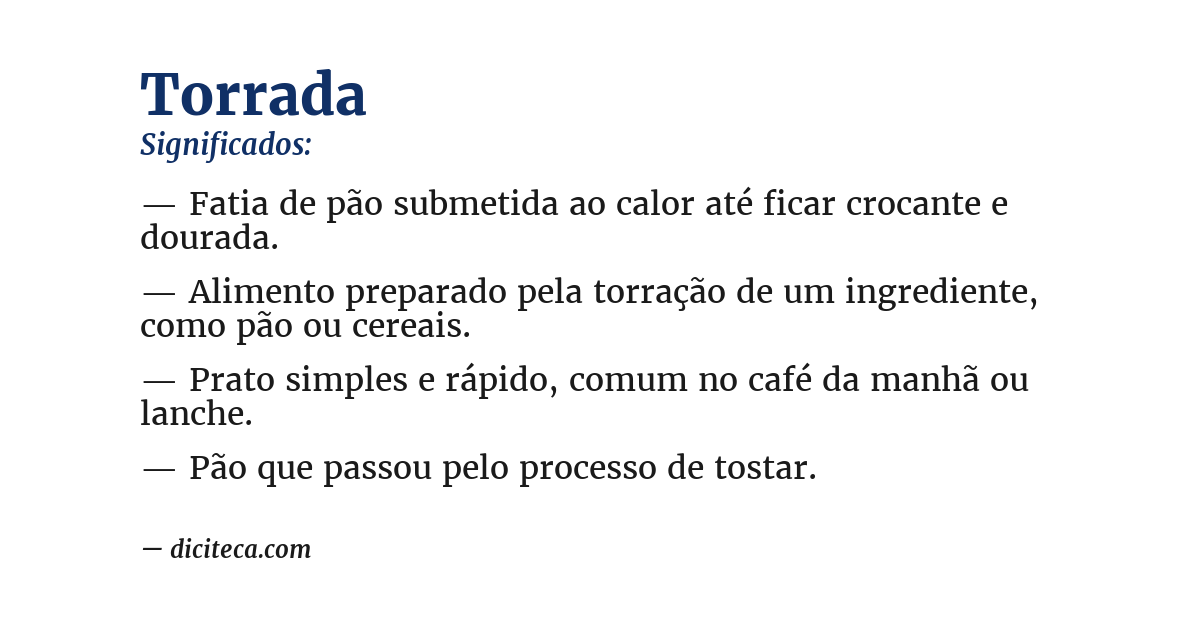 Significado de torrada
