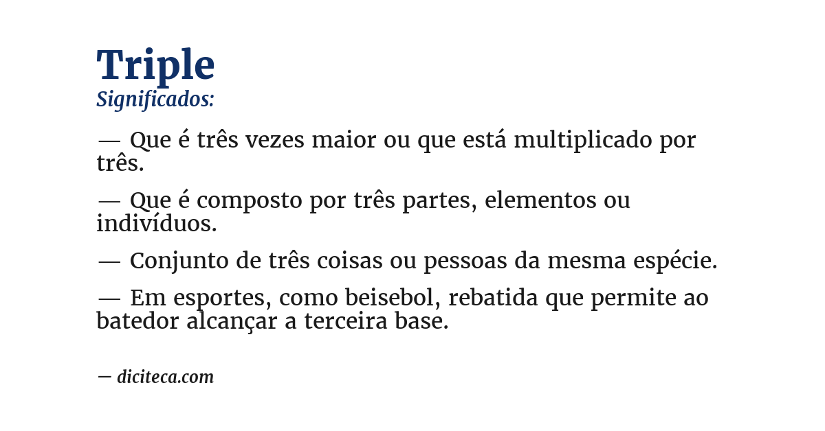 Significado de triple