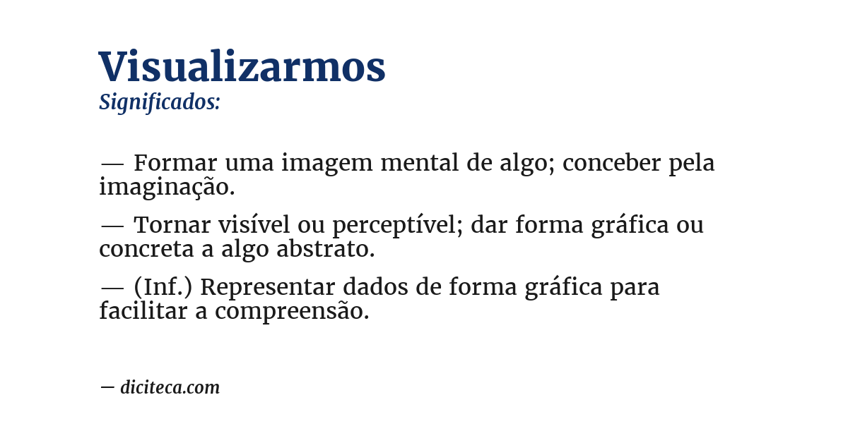 Significado de visualizarmos