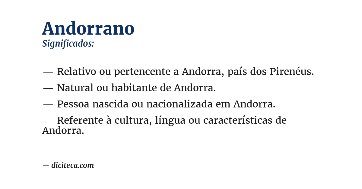 Significado de andorrano