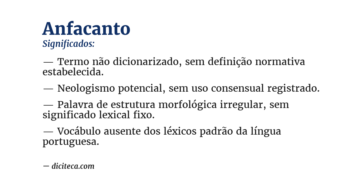 Significado de anfacanto