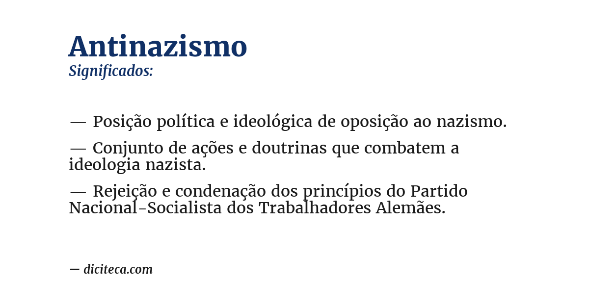 Significado de antinazismo