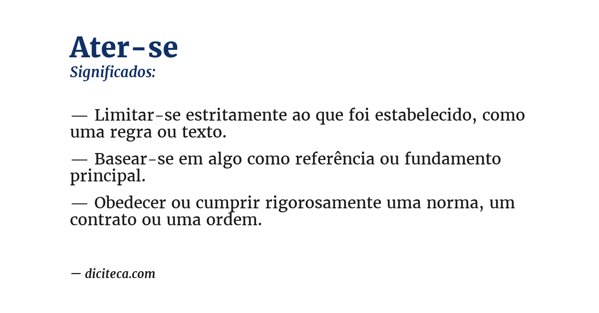 Significado de ater-se
