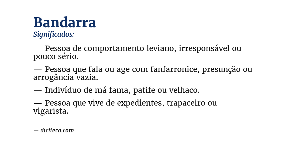 Significado de bandarra