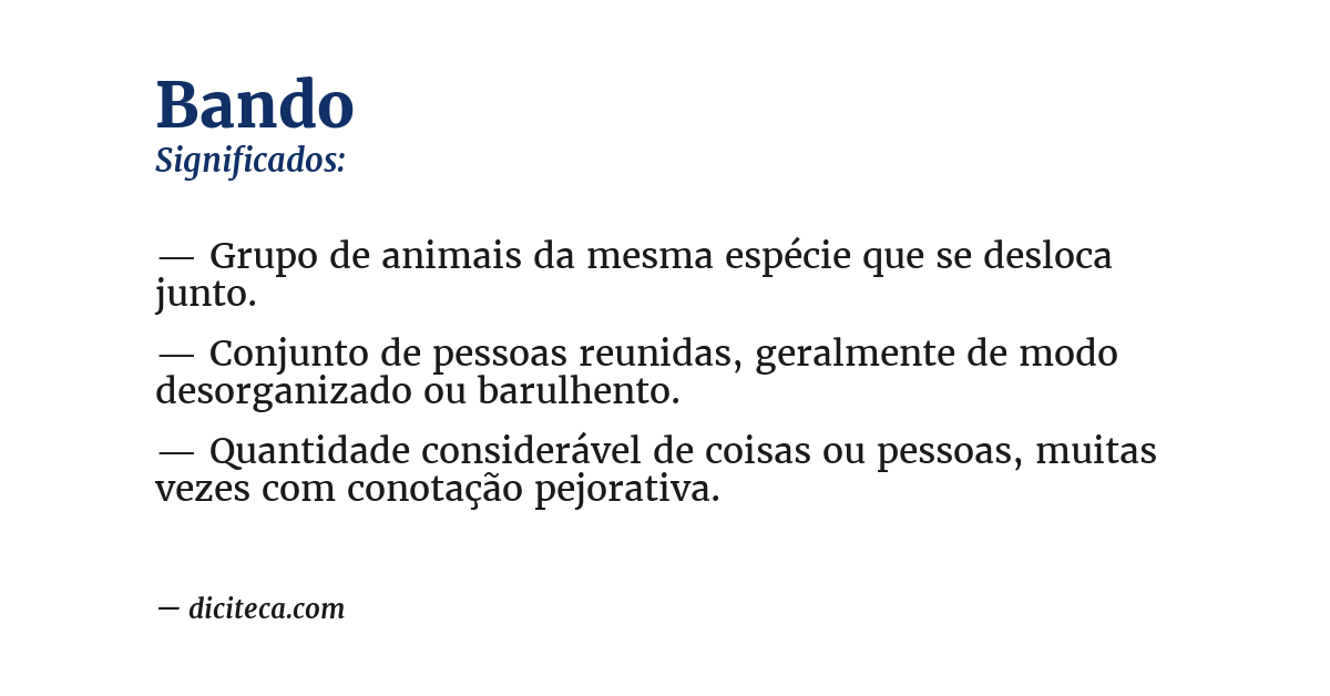 Significado de bando
