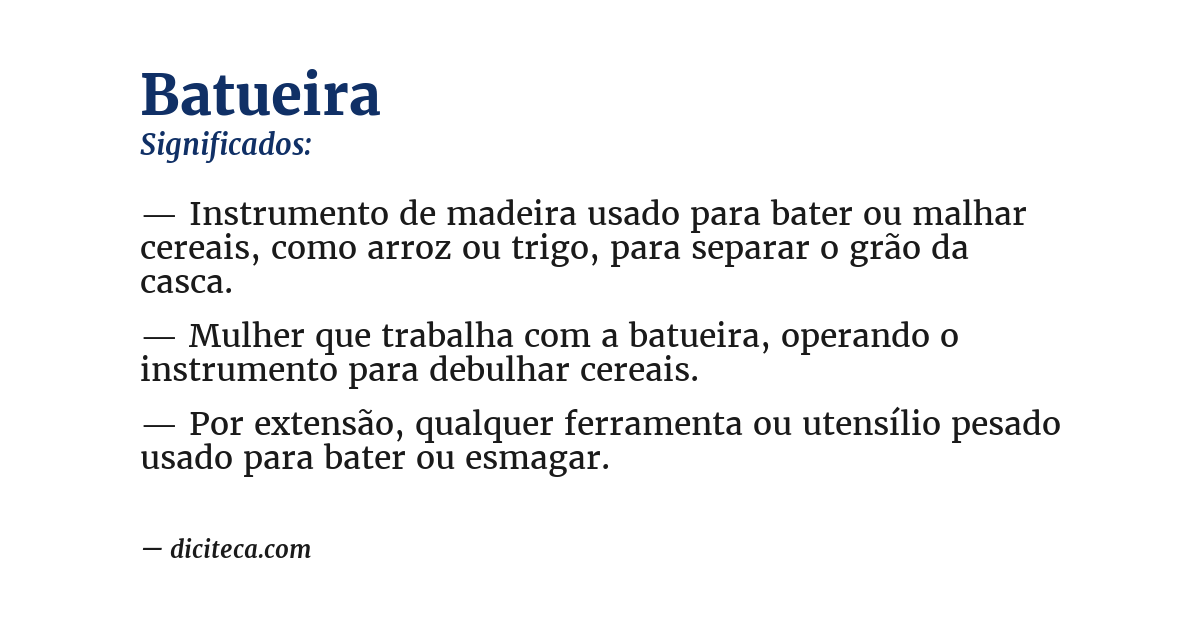 Significado de batueira