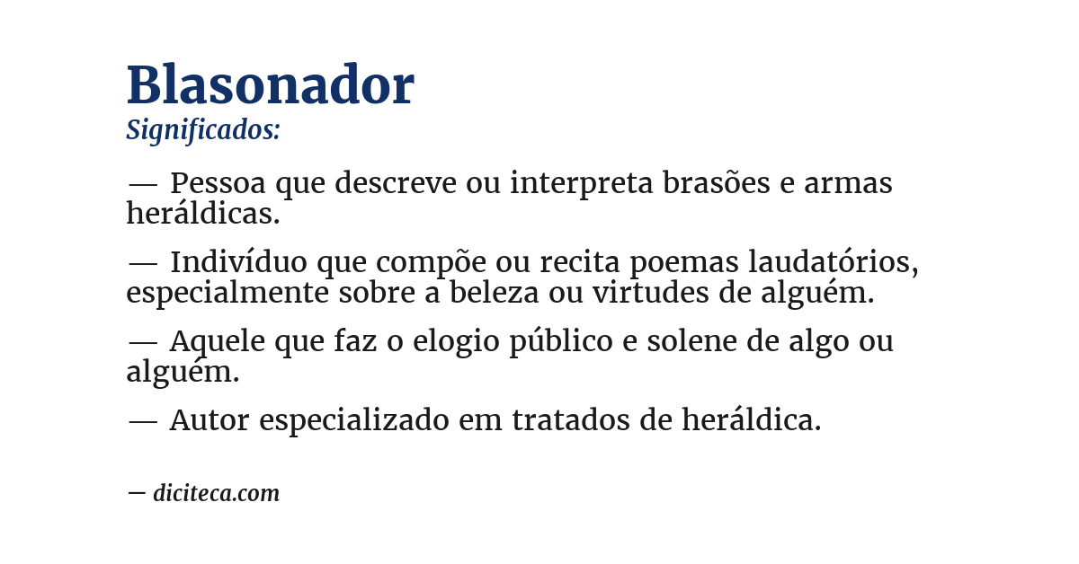 Significado de blasonador
