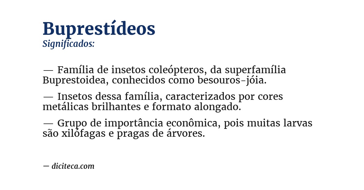 Significado de buprestídeos