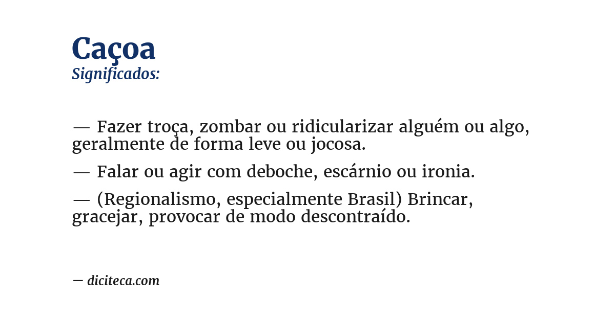 Significado de caçoa