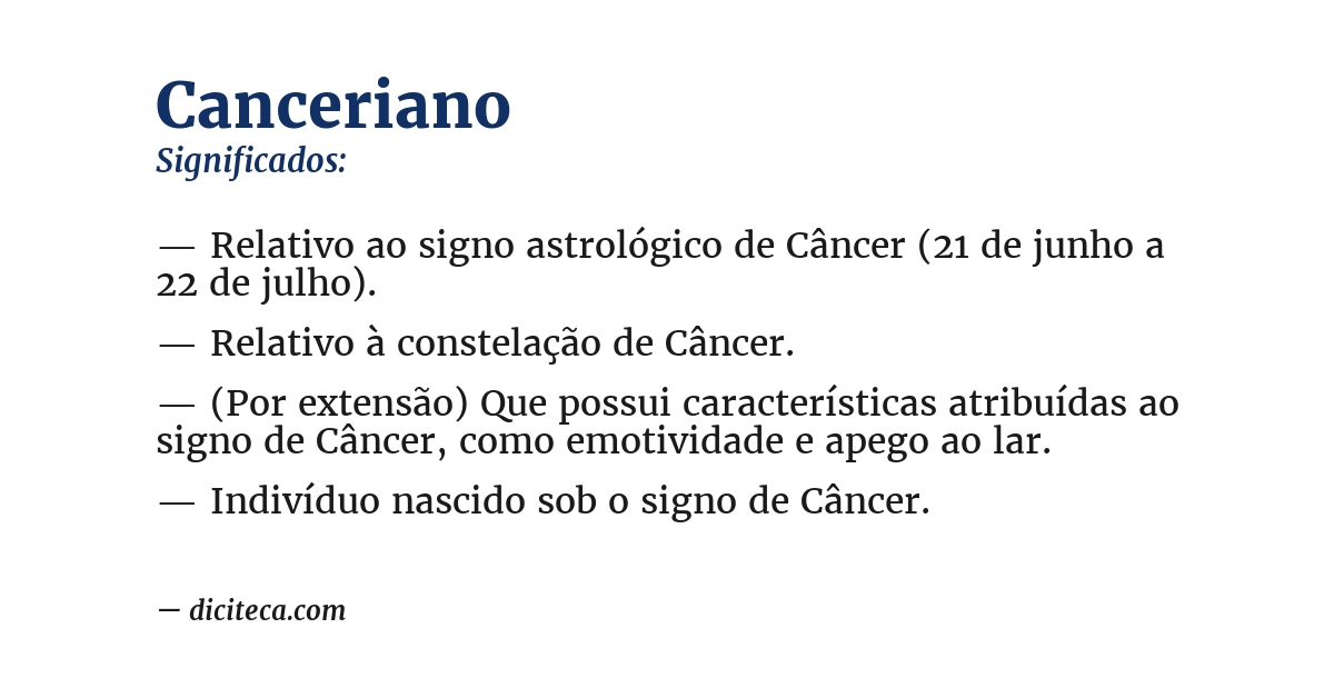Significado de canceriano