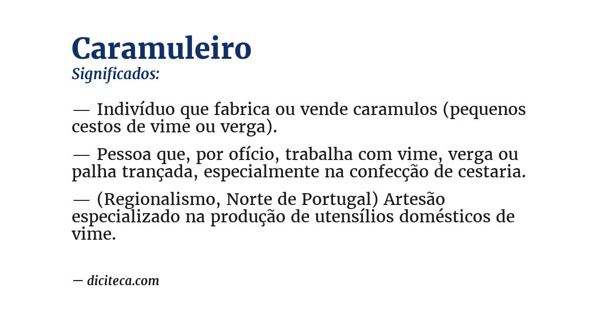 Significado de caramuleiro