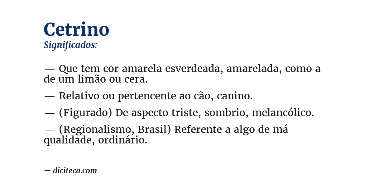 Significado de cetrino