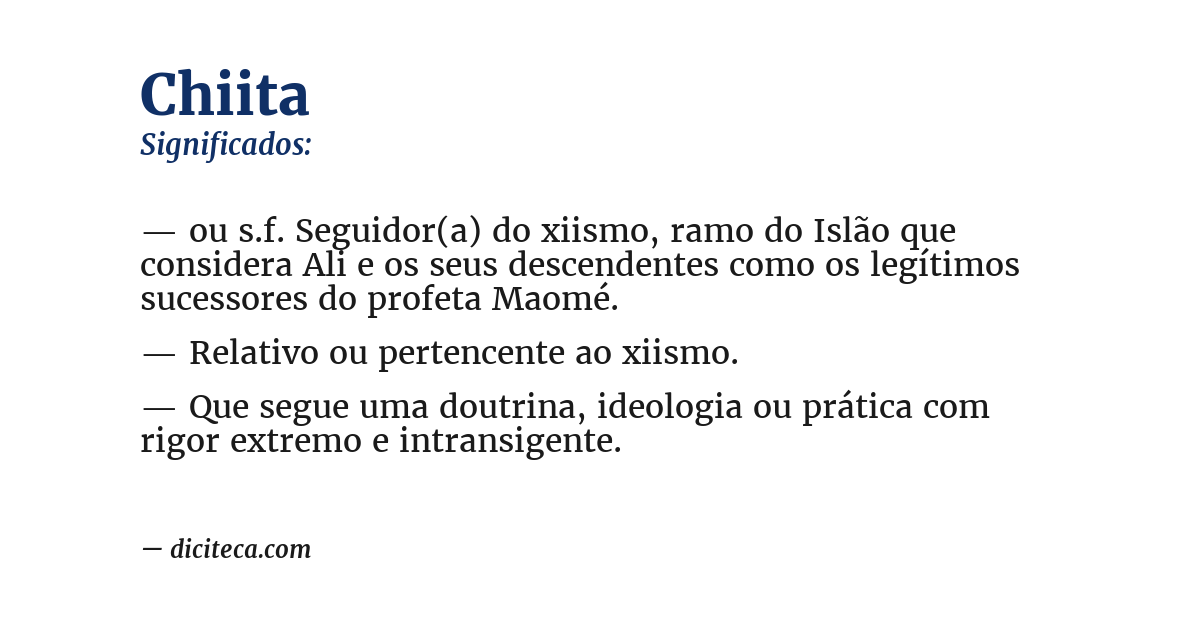Significado de chiita