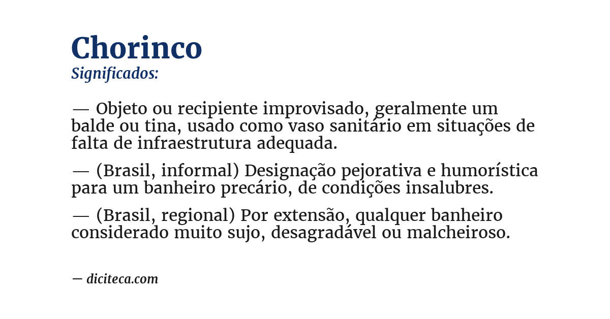 Significado de chorinco