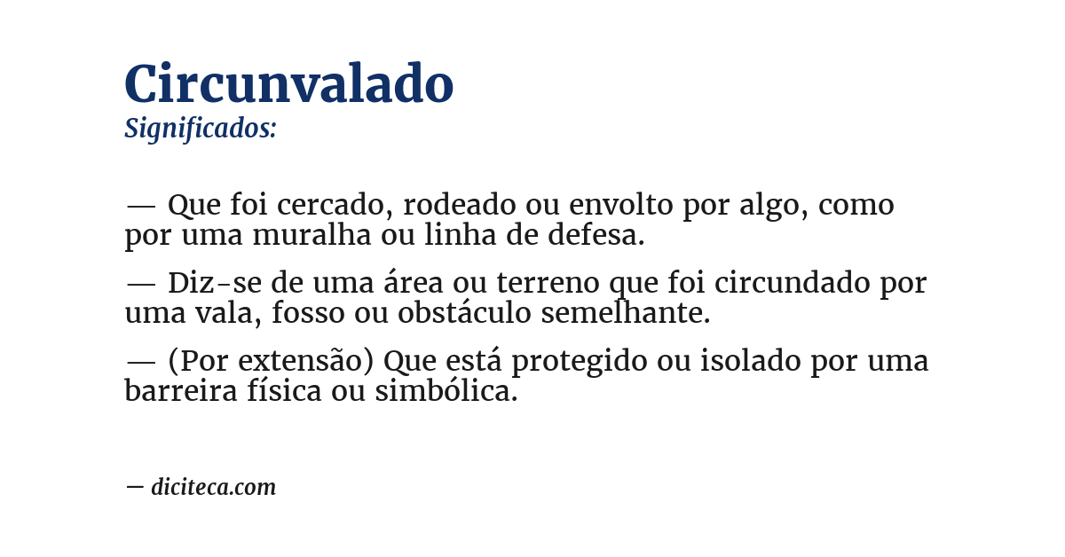 Significado de circunvalado