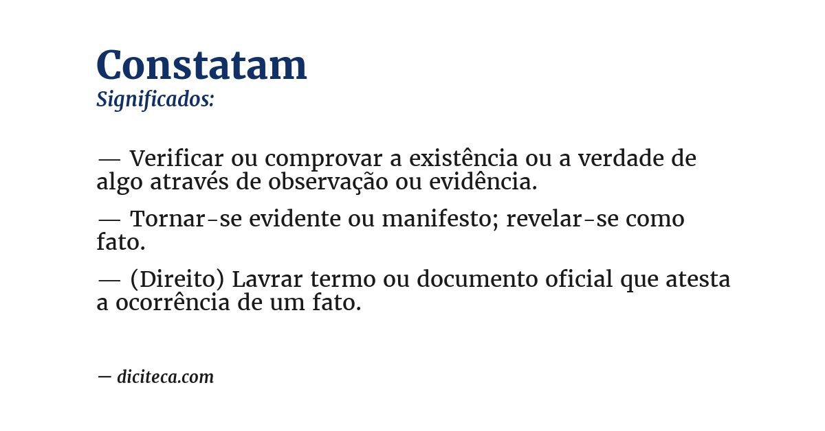 Significado de constatam