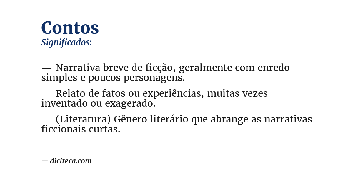 Significado de contos