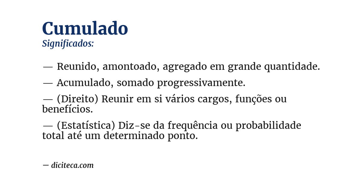 Significado de cumulado