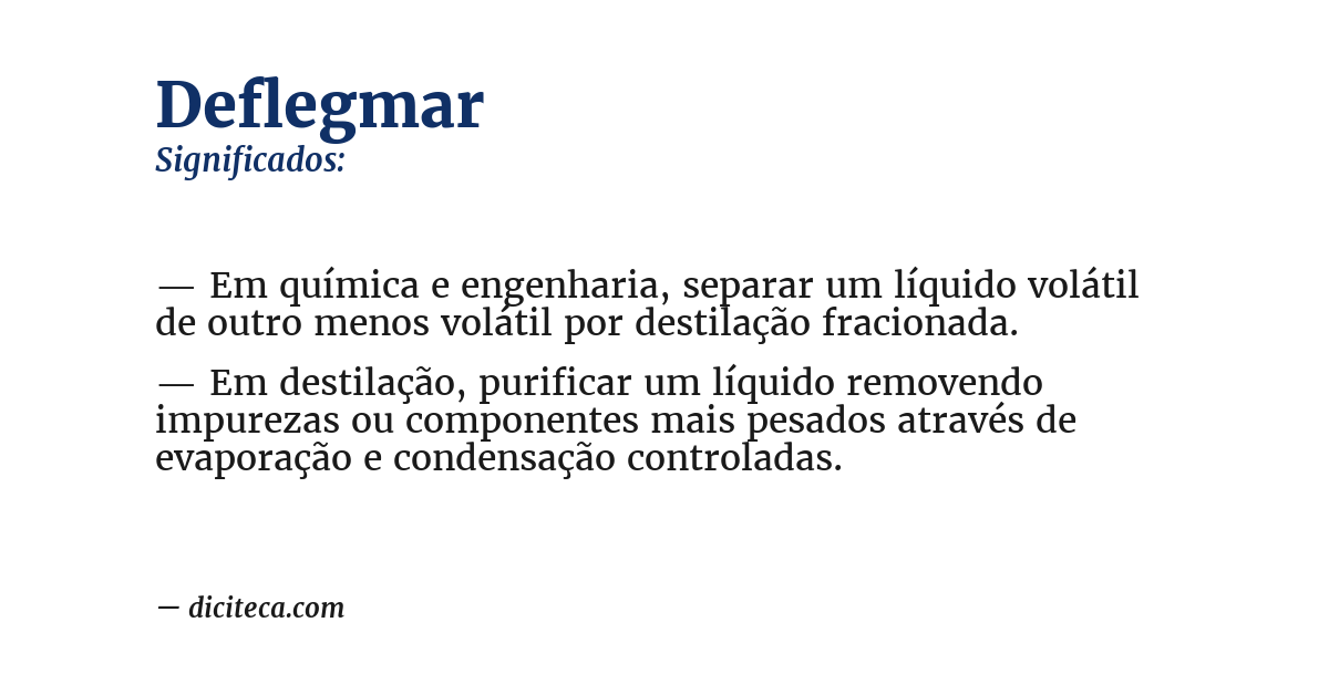Significado de deflegmar