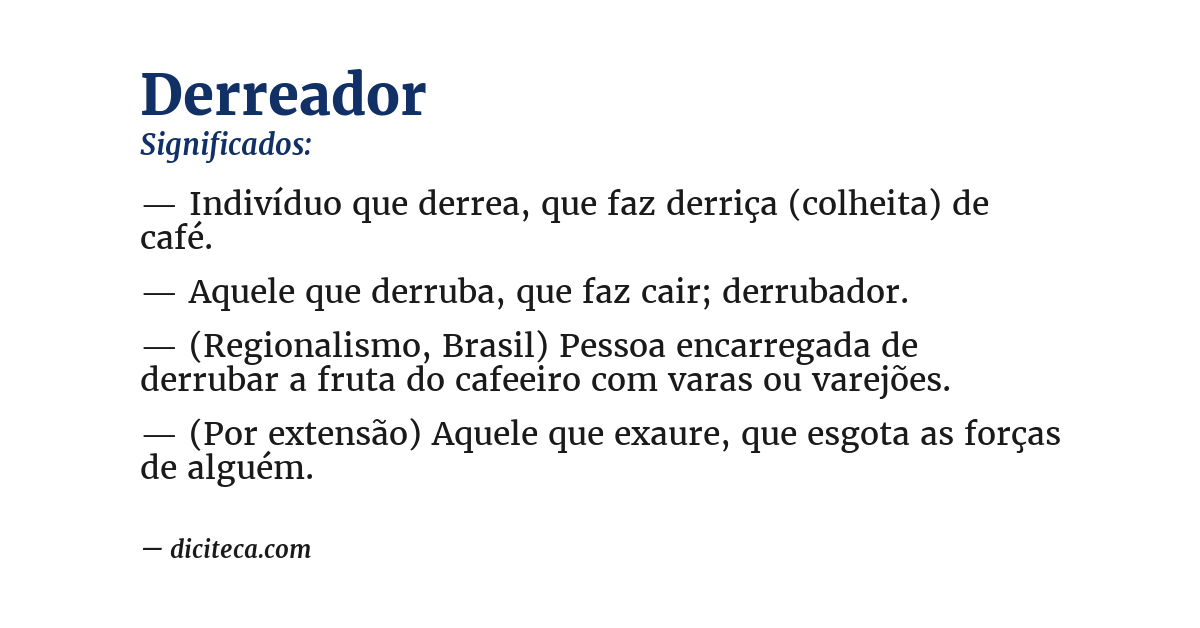 Significado de derreador