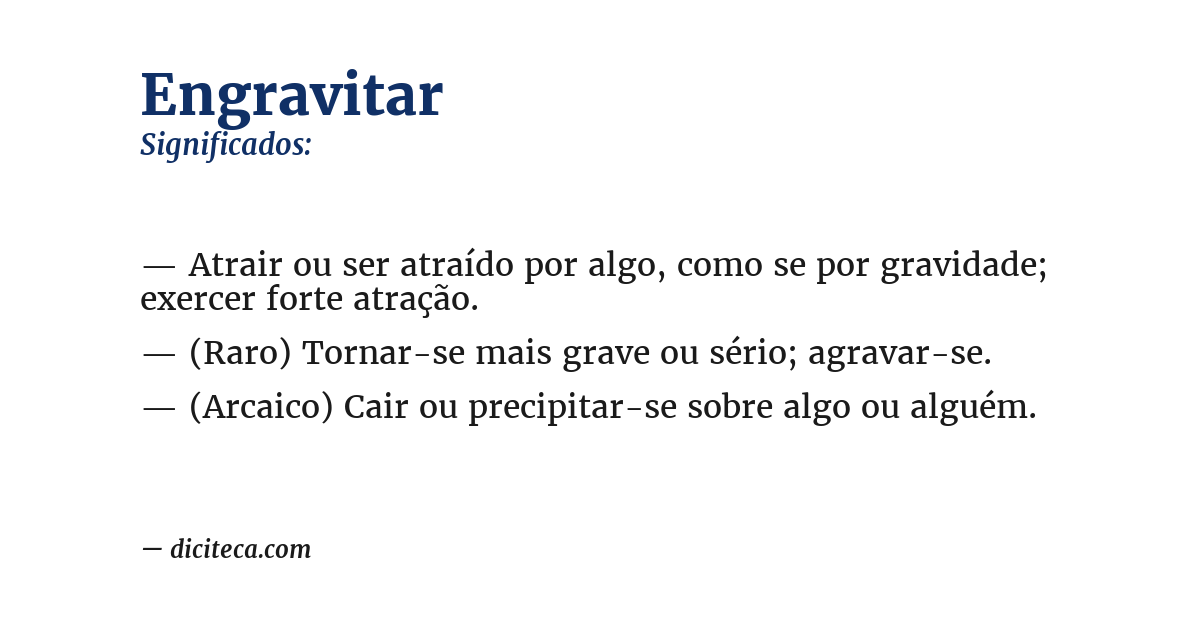 Significado de engravitar