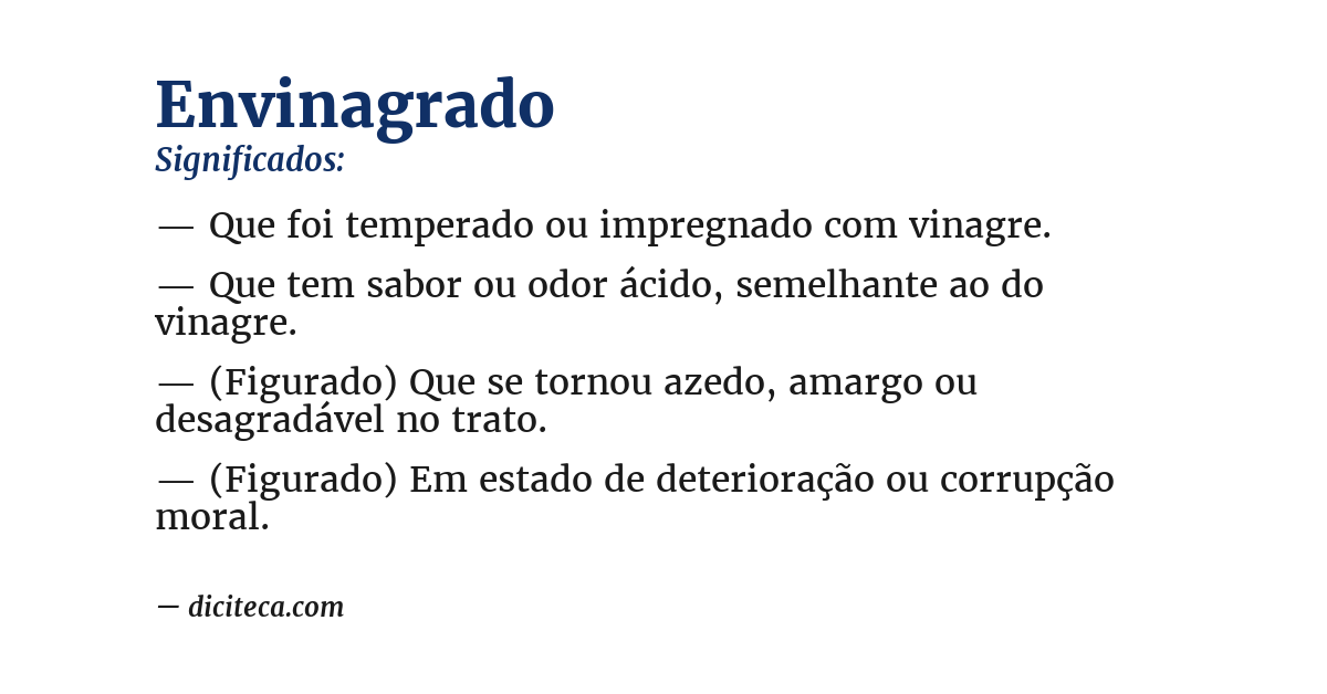 Significado de envinagrado