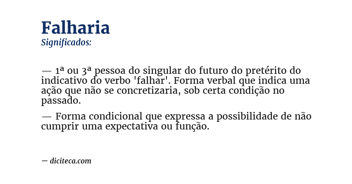 Significado de falharia