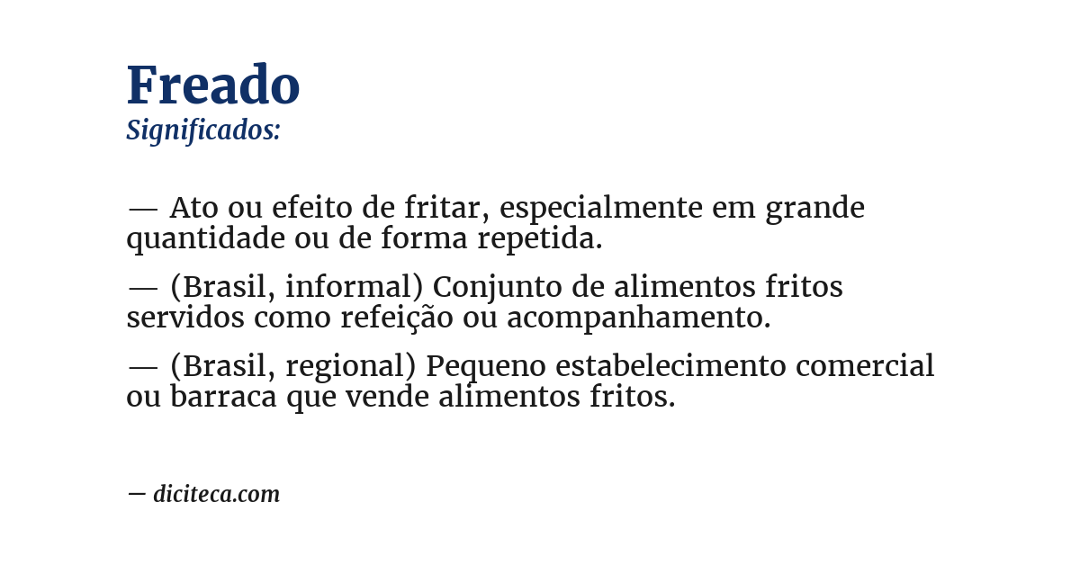 Significado de freado