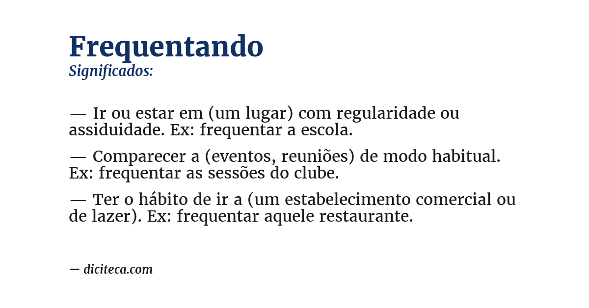 Significado de frequentando