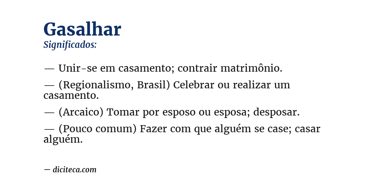 Significado de gasalhar