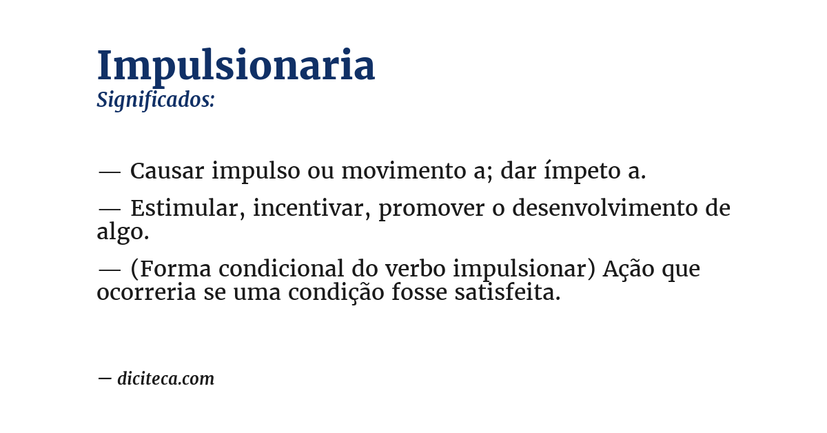 Significado de impulsionaria
