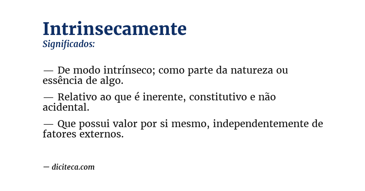 Significado de intrinsecamente