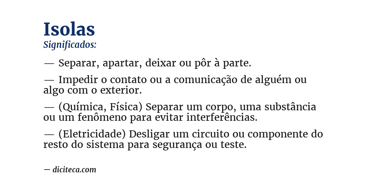 Significado de isolas