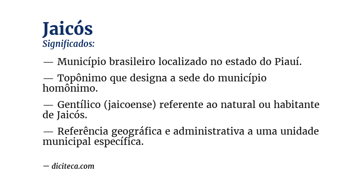 Significado de jaicós